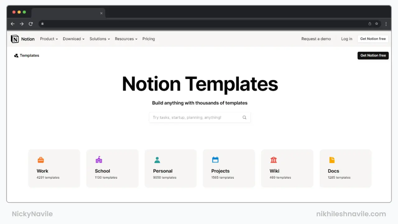 Notion Template Gallery